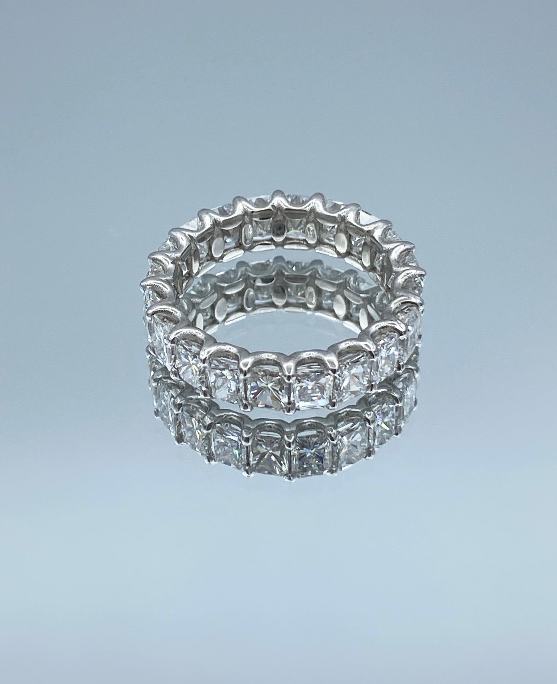 Radiant-Cut Diamond Eternity Ring in Platinum - L and L Jewelry