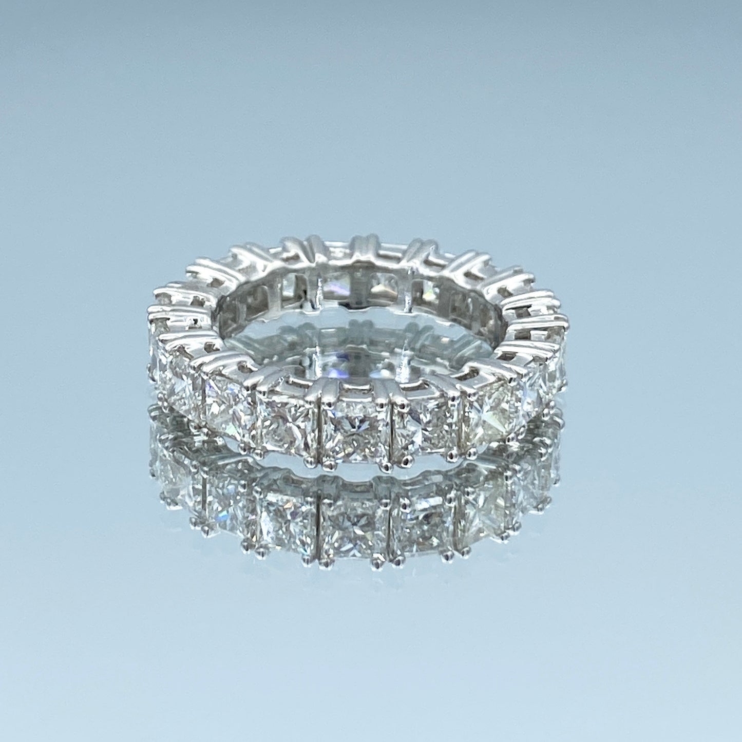 Princess-Cut Diamond Eternity Ring in 14K White Gold - L and L Jewelry