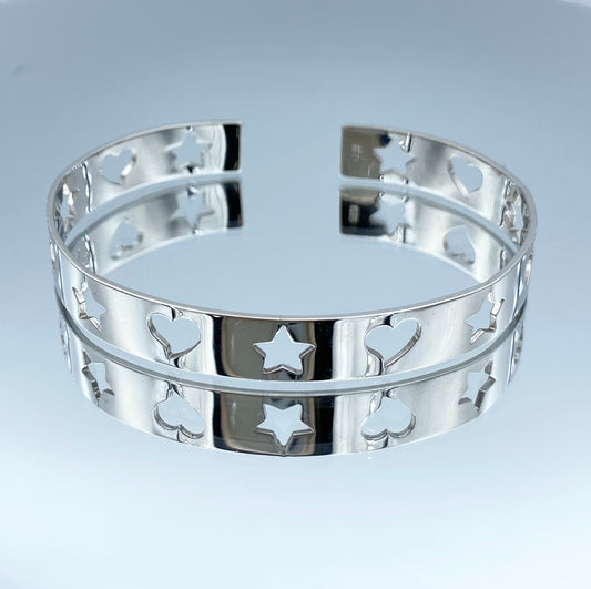 Cuff Bracelet in 14K White Gold - L and L Jewelry