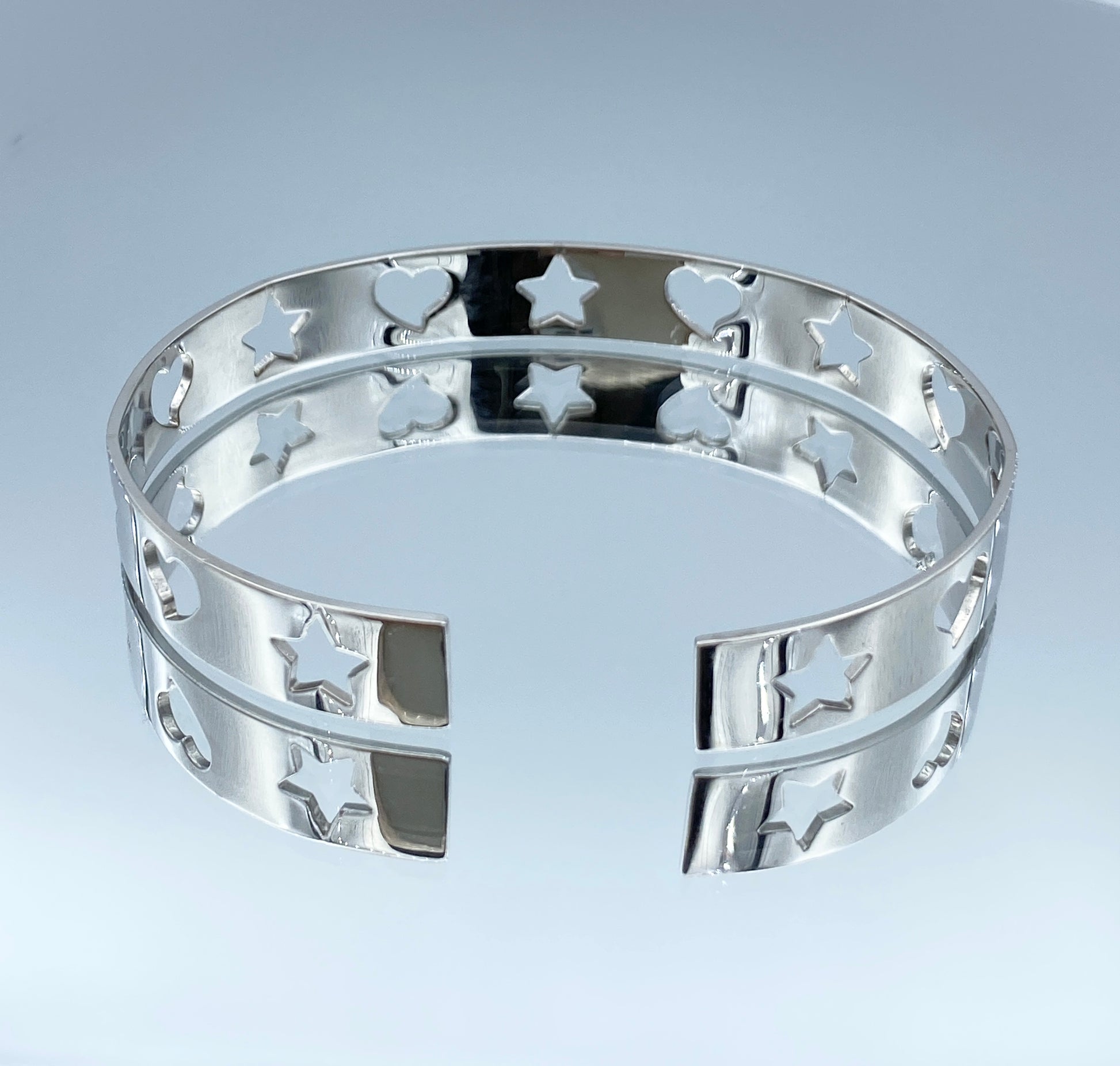 Cuff Bracelet in 14K White Gold - L and L Jewelry
