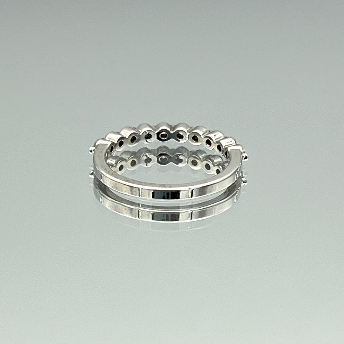 Ten-Stone Round Brilliant-Cut Diamond Ring in 14K White Gold - L and L Jewelry