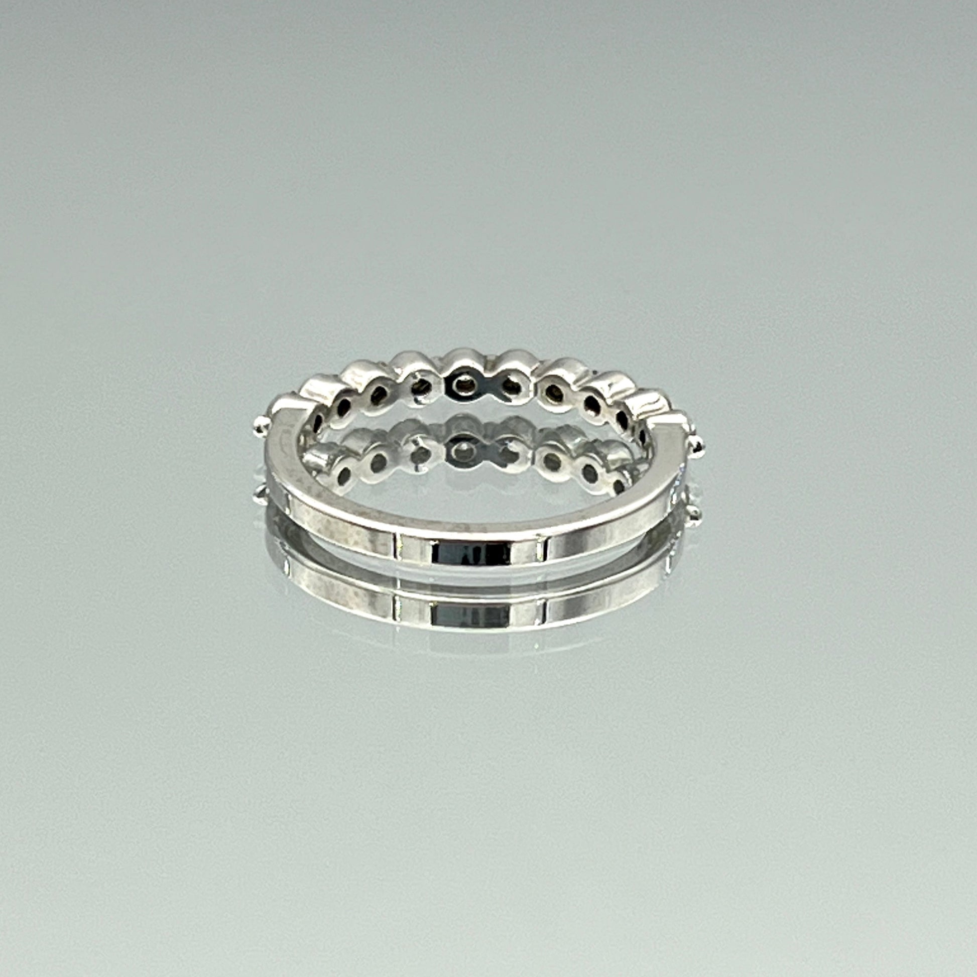 Ten-Stone Round Brilliant-Cut Diamond Ring in 14K White Gold - L and L Jewelry