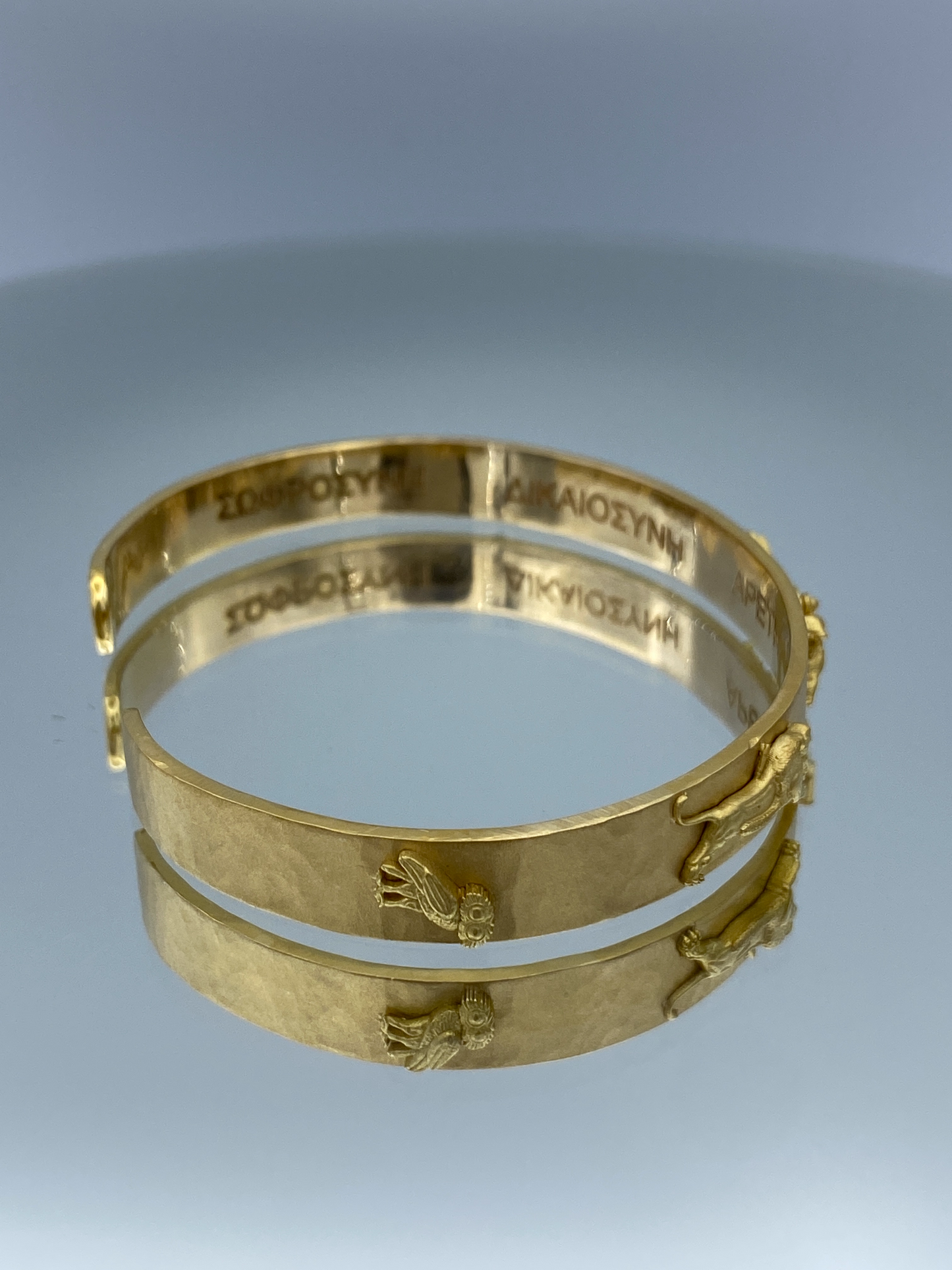 Romanesque Cuff Bracelet in 18K Yellow Gold - L and L Jewelry