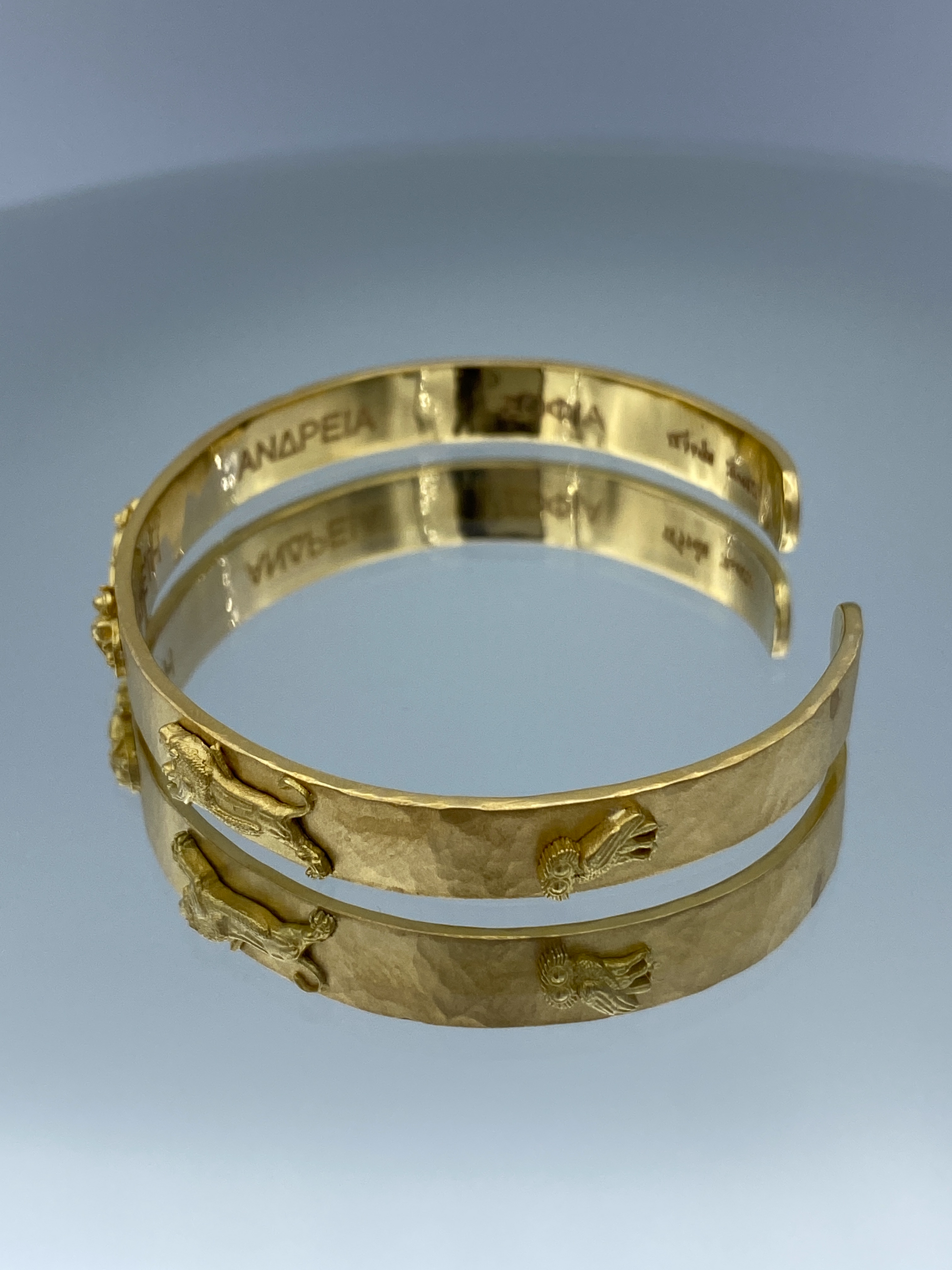 Romanesque Cuff Bracelet in 18K Yellow Gold - L and L Jewelry