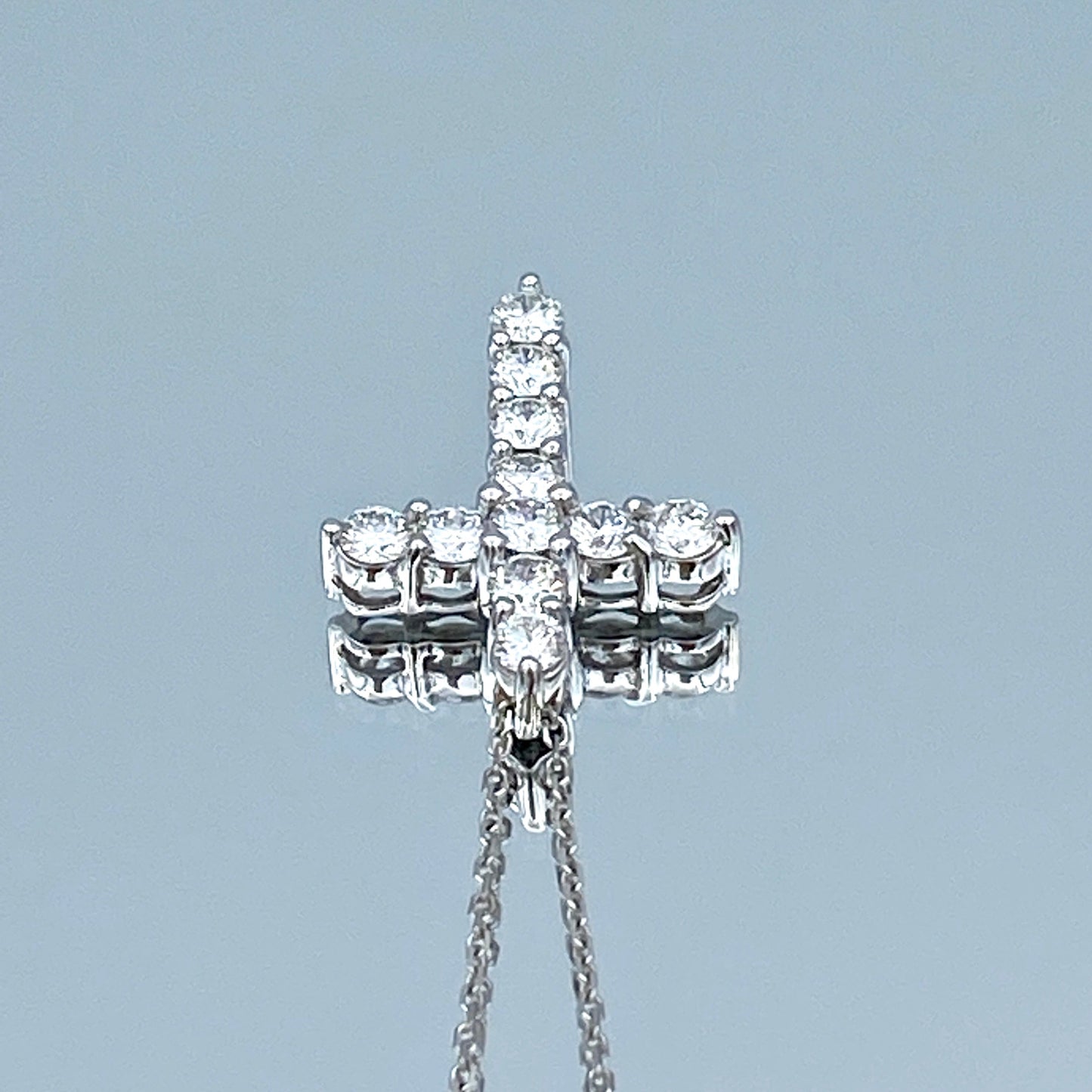 Diamond Cross Pendant Necklace in 14K White Gold - L and L Jewelry