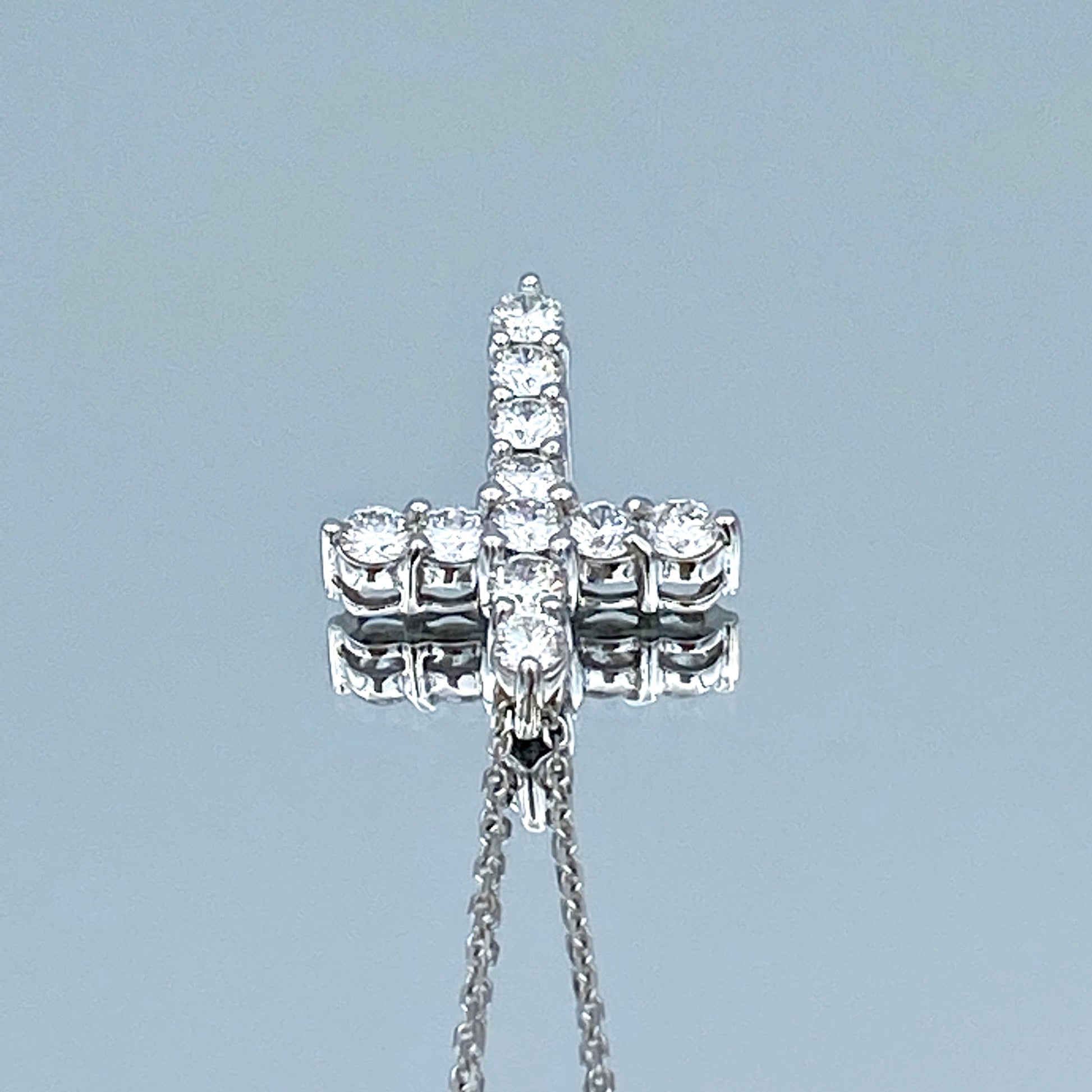 Diamond Cross Pendant Necklace in 14K White Gold - L and L Jewelry