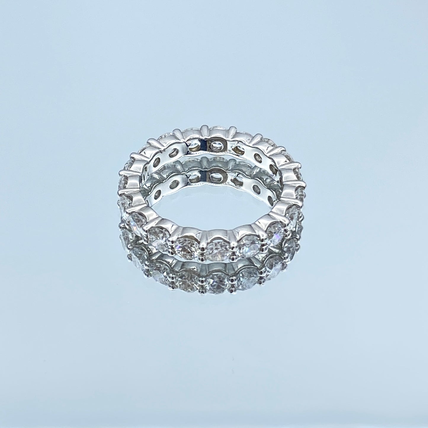 Shared Prong Set Round-Cut Diamond Eternity Ring in 14K White Gold - L and L Jewelry