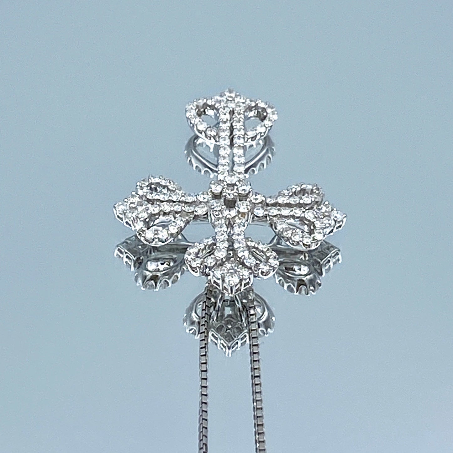 Diamond Cross Pendant Necklace in 14K White Gold - L and L Jewelry