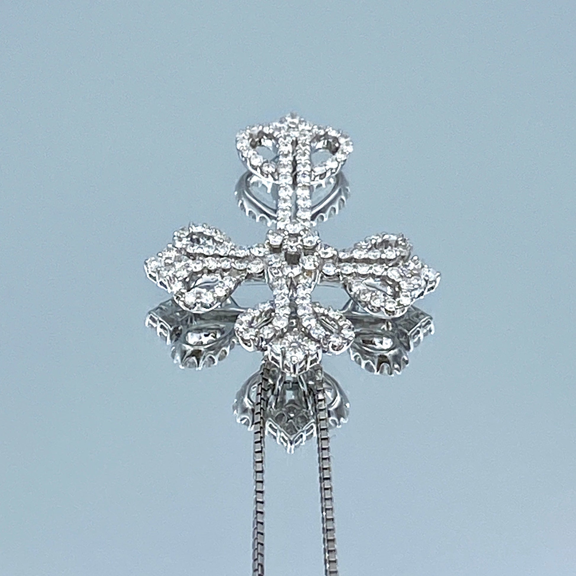 Diamond Cross Pendant Necklace in 14K White Gold - L and L Jewelry