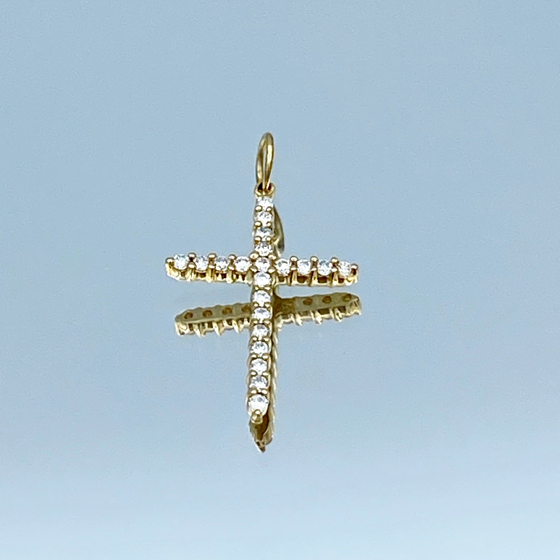 Diamond Cross Pendant in 14K Yellow Gold - L and L Jewelry