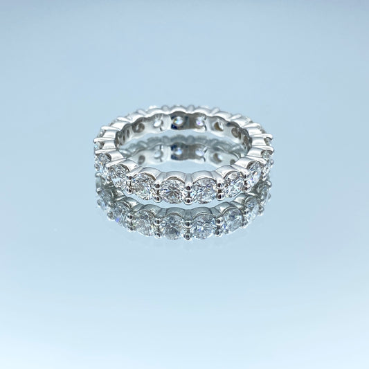 Shared Prong Set Round-Cut Diamond Eternity Ring in 14K White Gold - L and L Jewelry