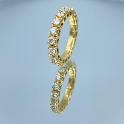 Diamond Flexible Eternity Ring in 14 K Yellow Gold - L and L Jewelry