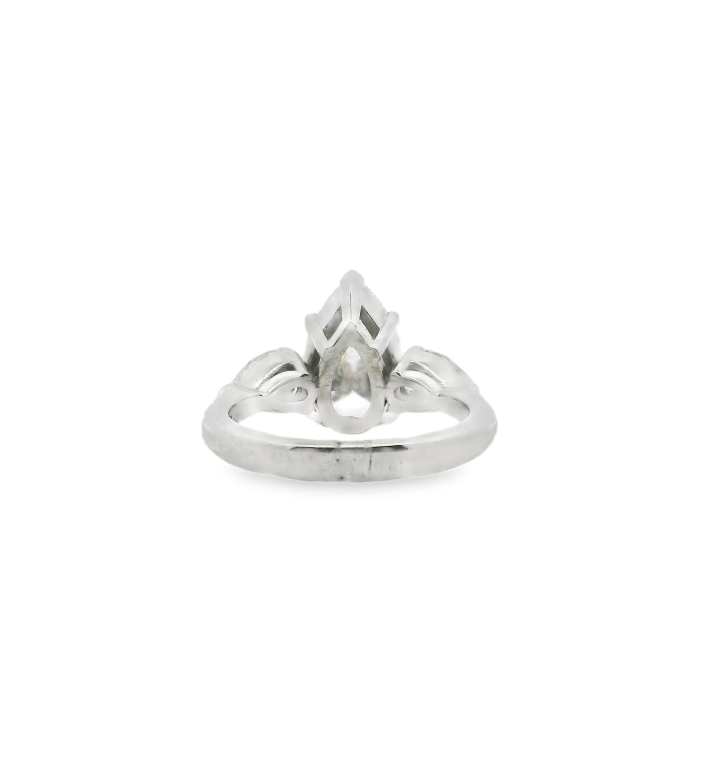 Three Stone Pear Cut Engagement Ring