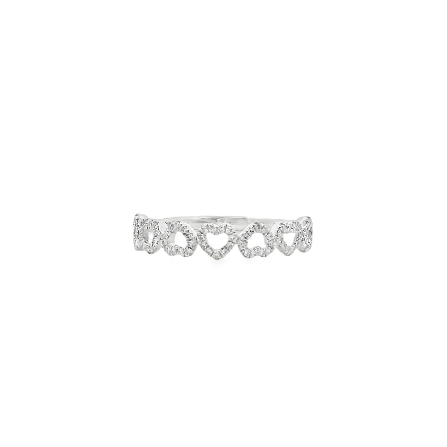 Diamond Heart Stacking Band in 14K Gold