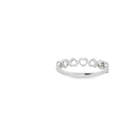Diamond Heart Stacking Band in 14K Gold