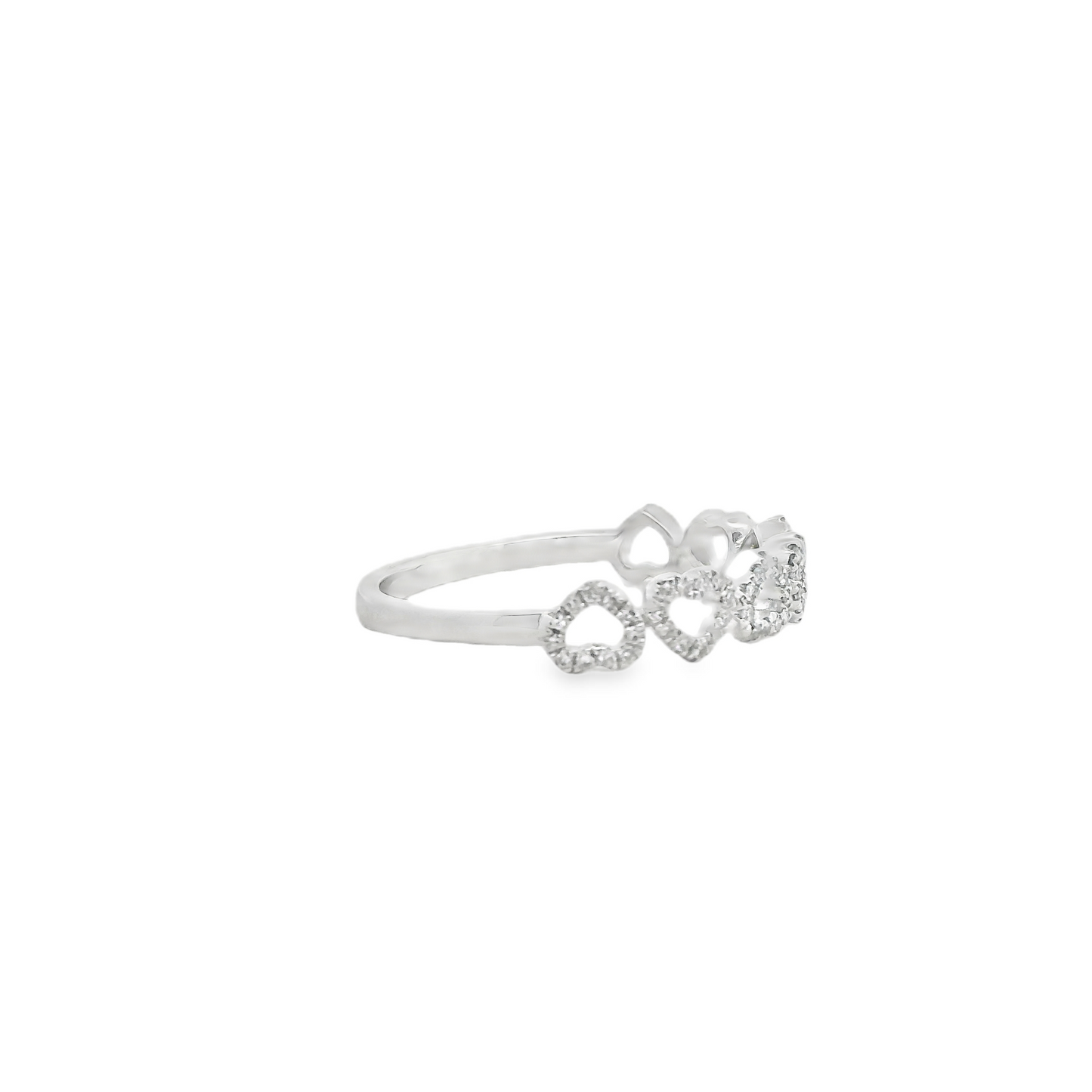 Diamond Heart Stacking Band in 14K Gold
