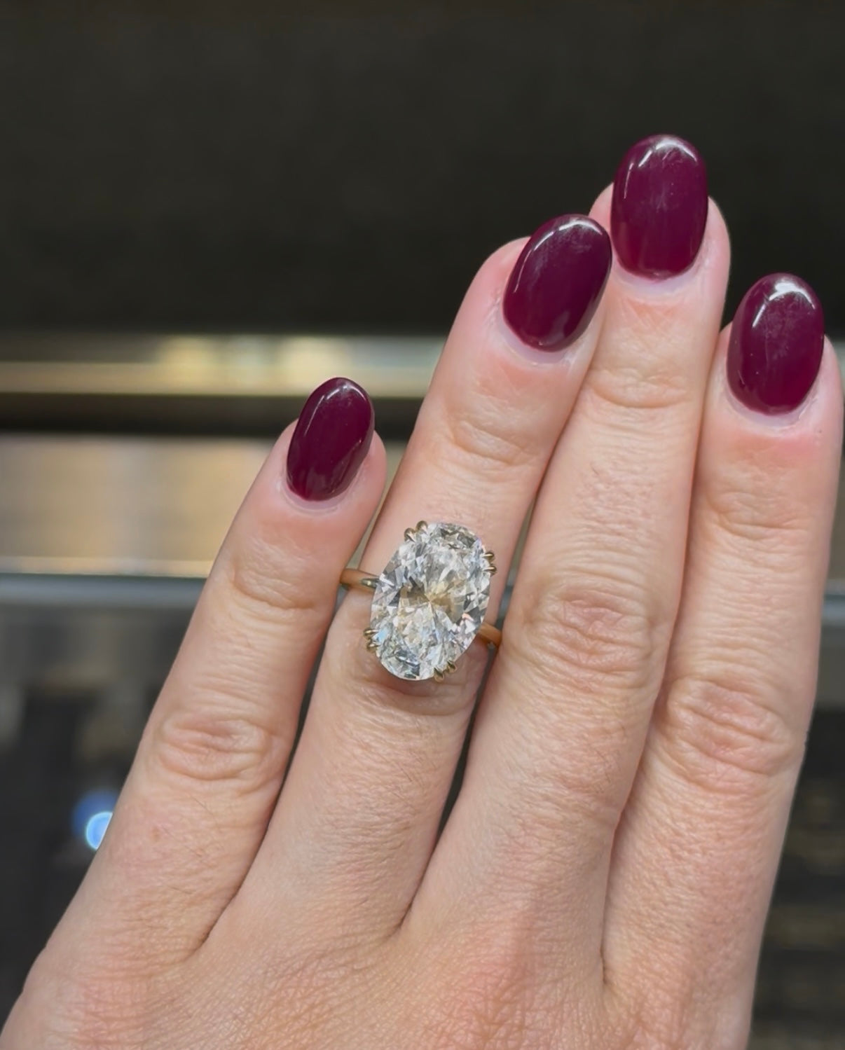 Lauren Kay Sim Oval Diamond Engagement Ring