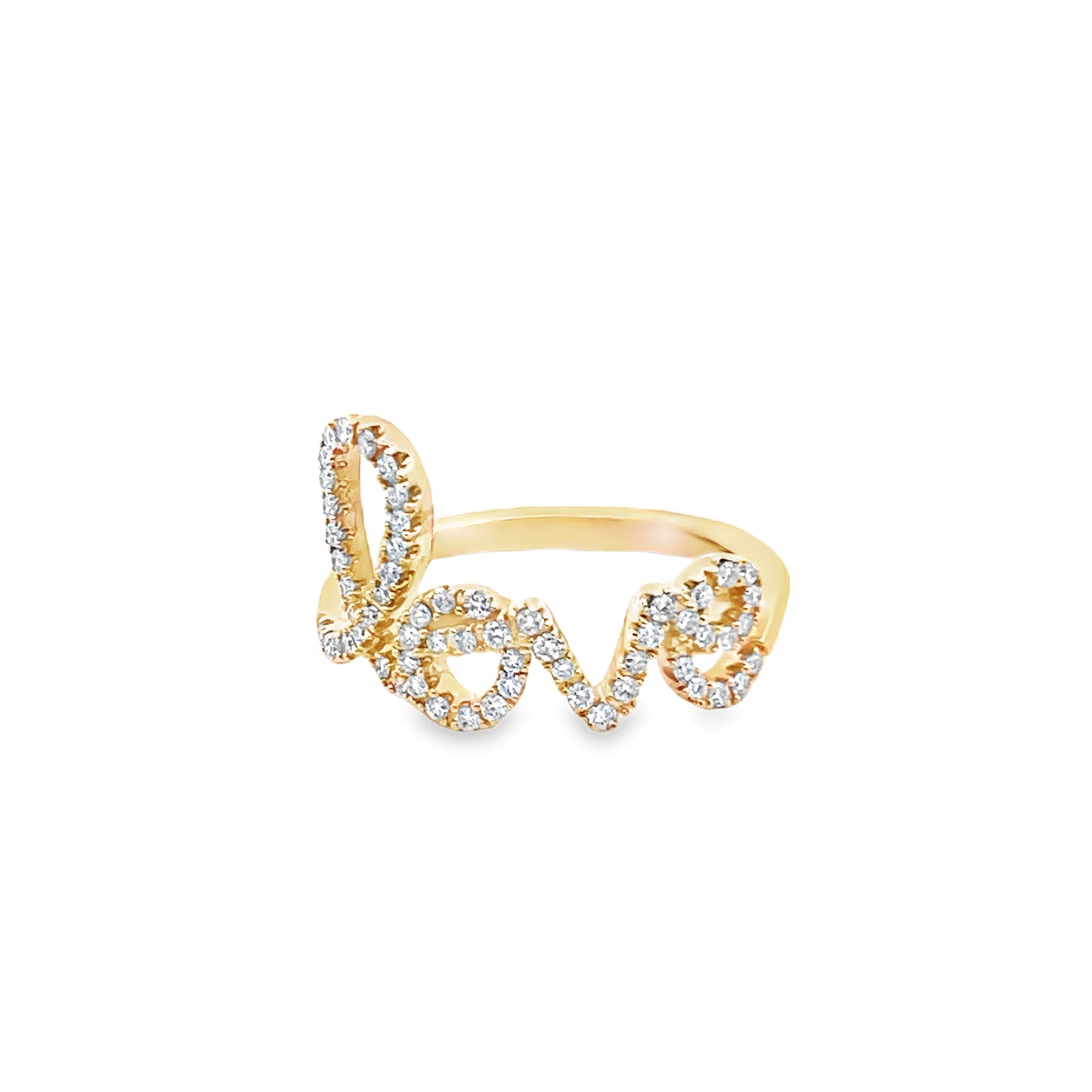 Love Diamond Ring in 14K Yellow Gold