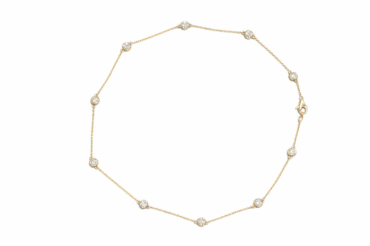 Diamond by the Yard Necklace 14K Yellow Gold