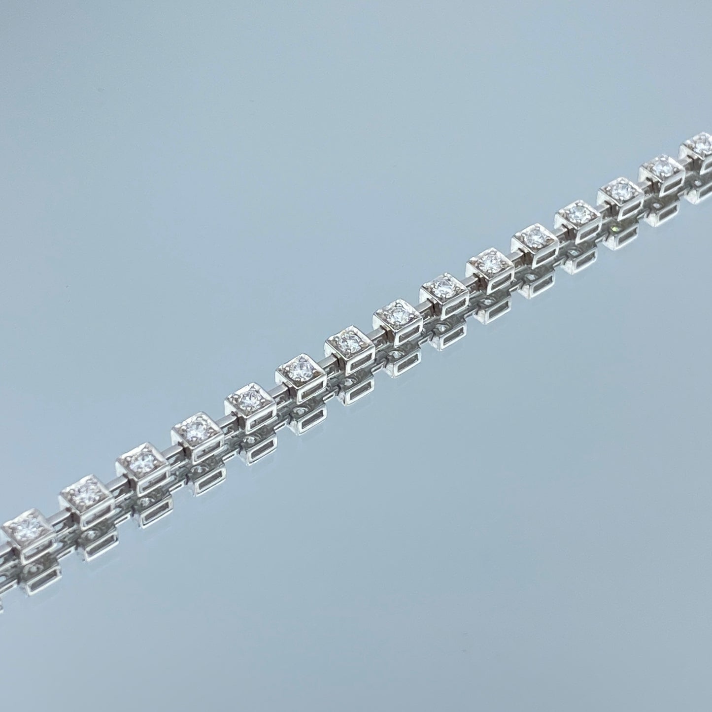 Tennis Diamond Bracelet in 14K White Gold - L and L Jewelry