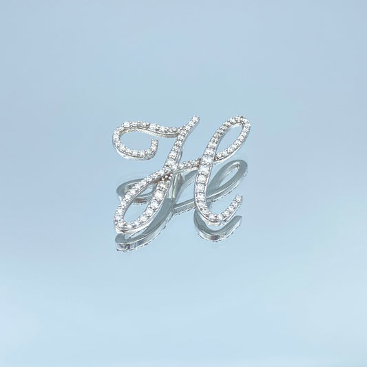 Diamond Initial Pendant in 14K White Gold - L and L Jewelry