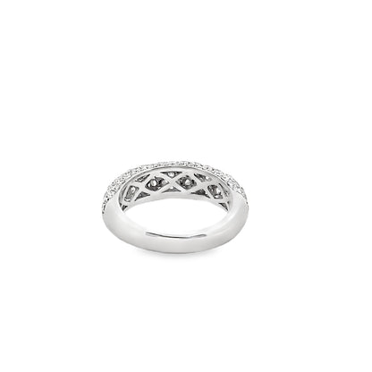 Prong Setting Brillant-Cut Diamond Ring in 14K White Gold