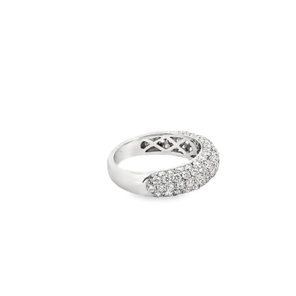 Prong Setting Brillant-Cut Diamond Ring in 14K White Gold