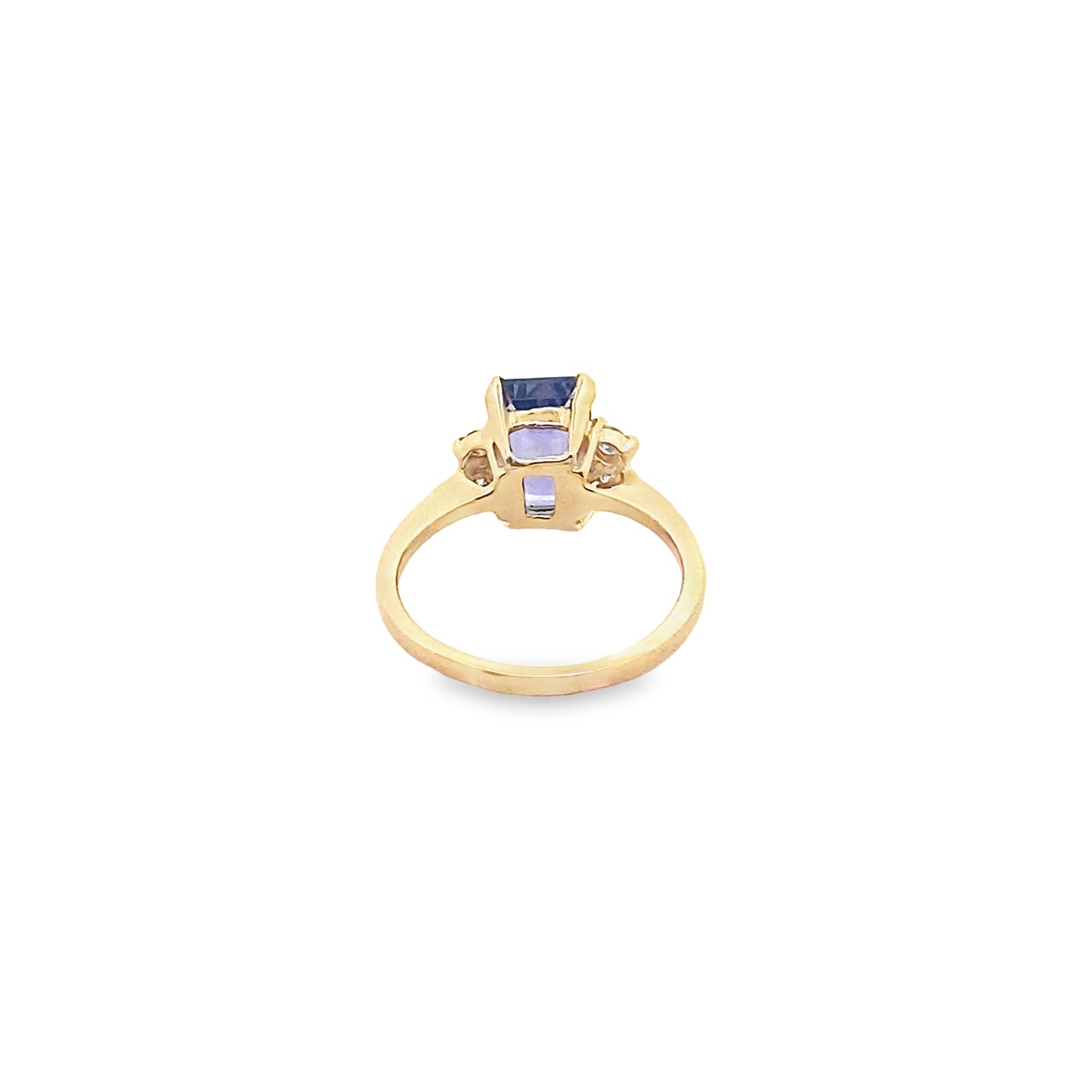 Tanzanite and Diamond Ring in 14K Yellow Gold