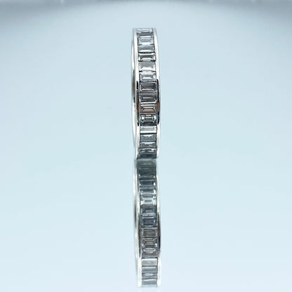 Diamond Baguette-Cut Eternity Ring in Platinum - L and L Jewelry