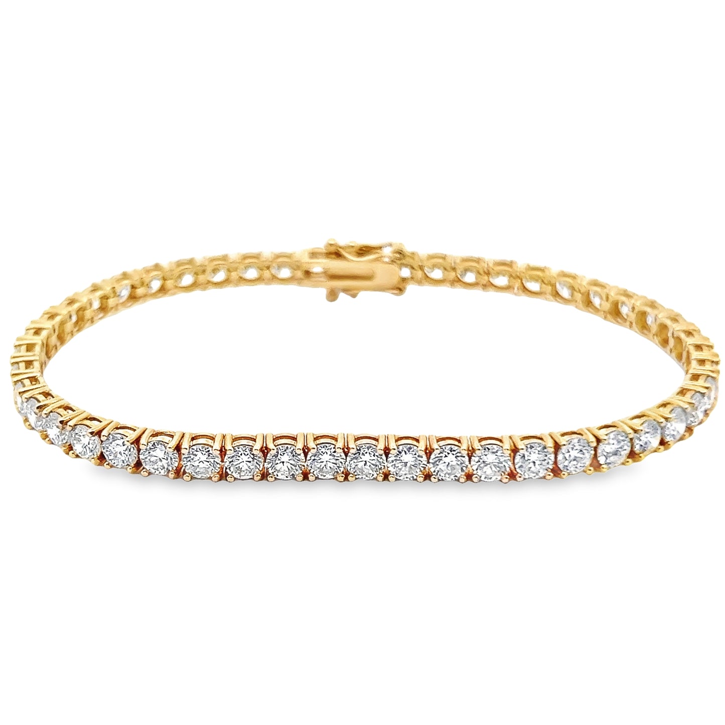 Classic Round-Cut Diamond Tennis Bracelet in 14K Gold