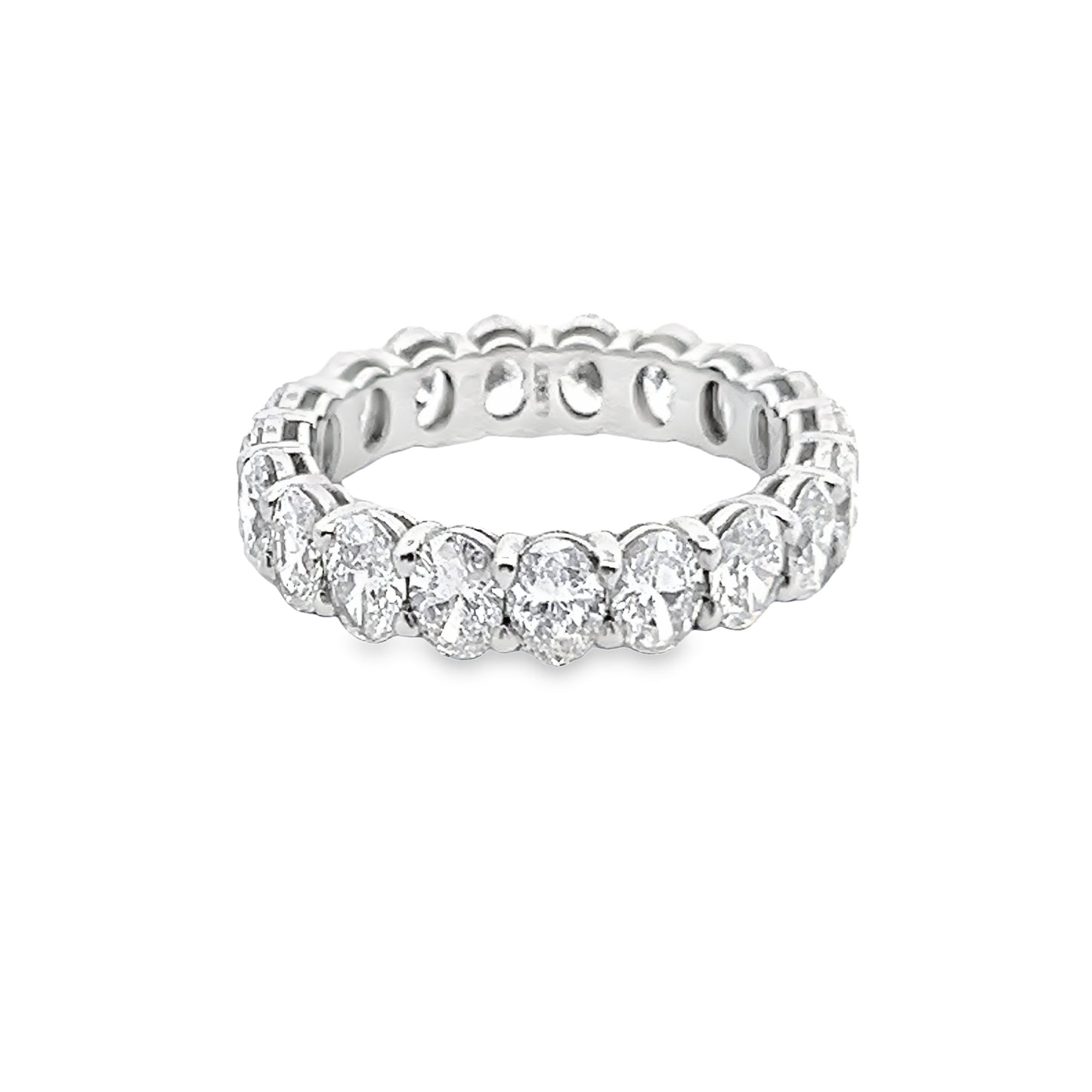 Oval-Cut Diamond Eternity Ring in Platinum