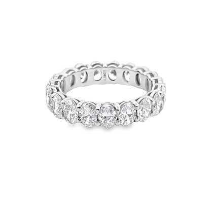 Oval-Cut Diamond Eternity Ring in Platinum