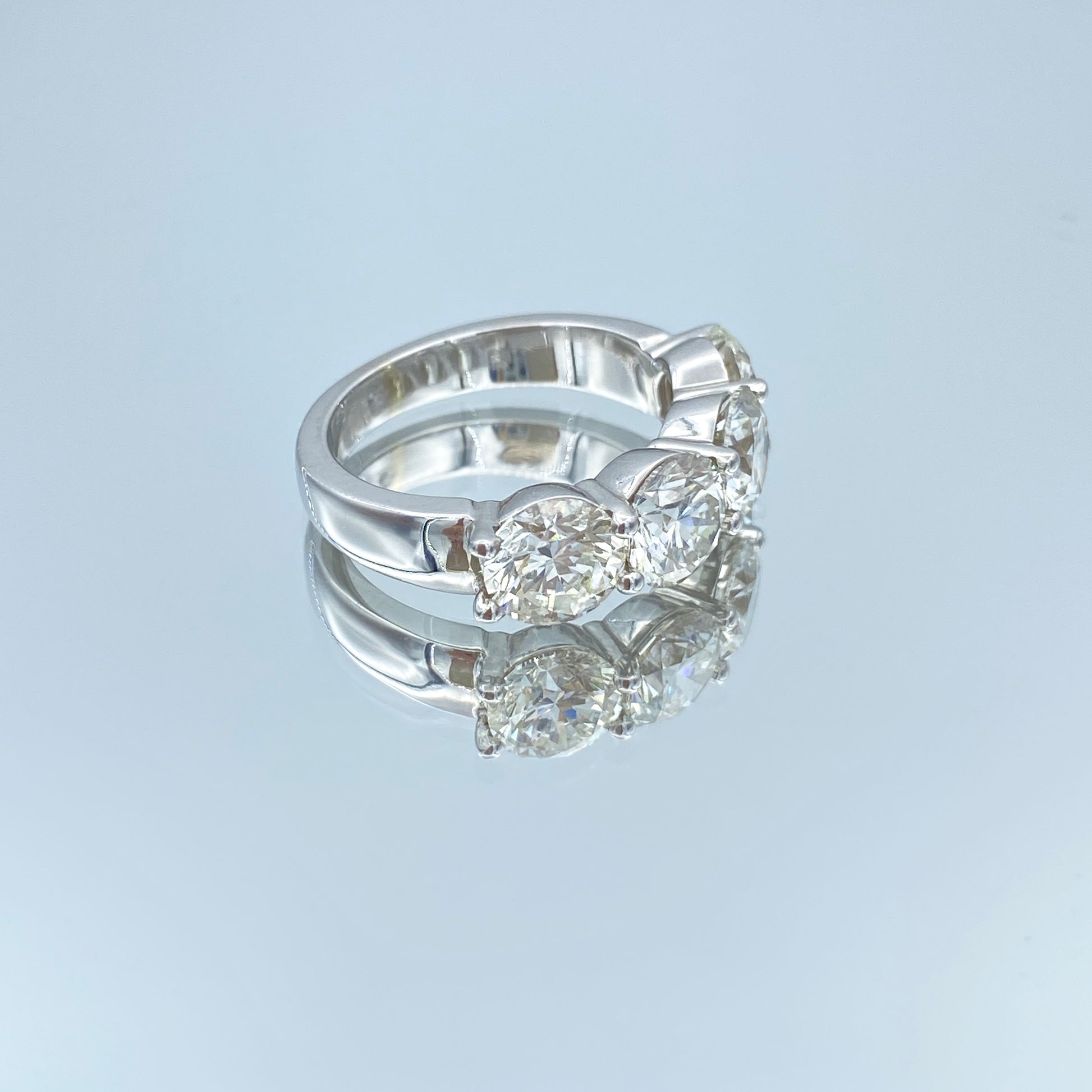 Four Stone Round-Cut Diamond Ring in  14K White Gold - L and L Jewelry