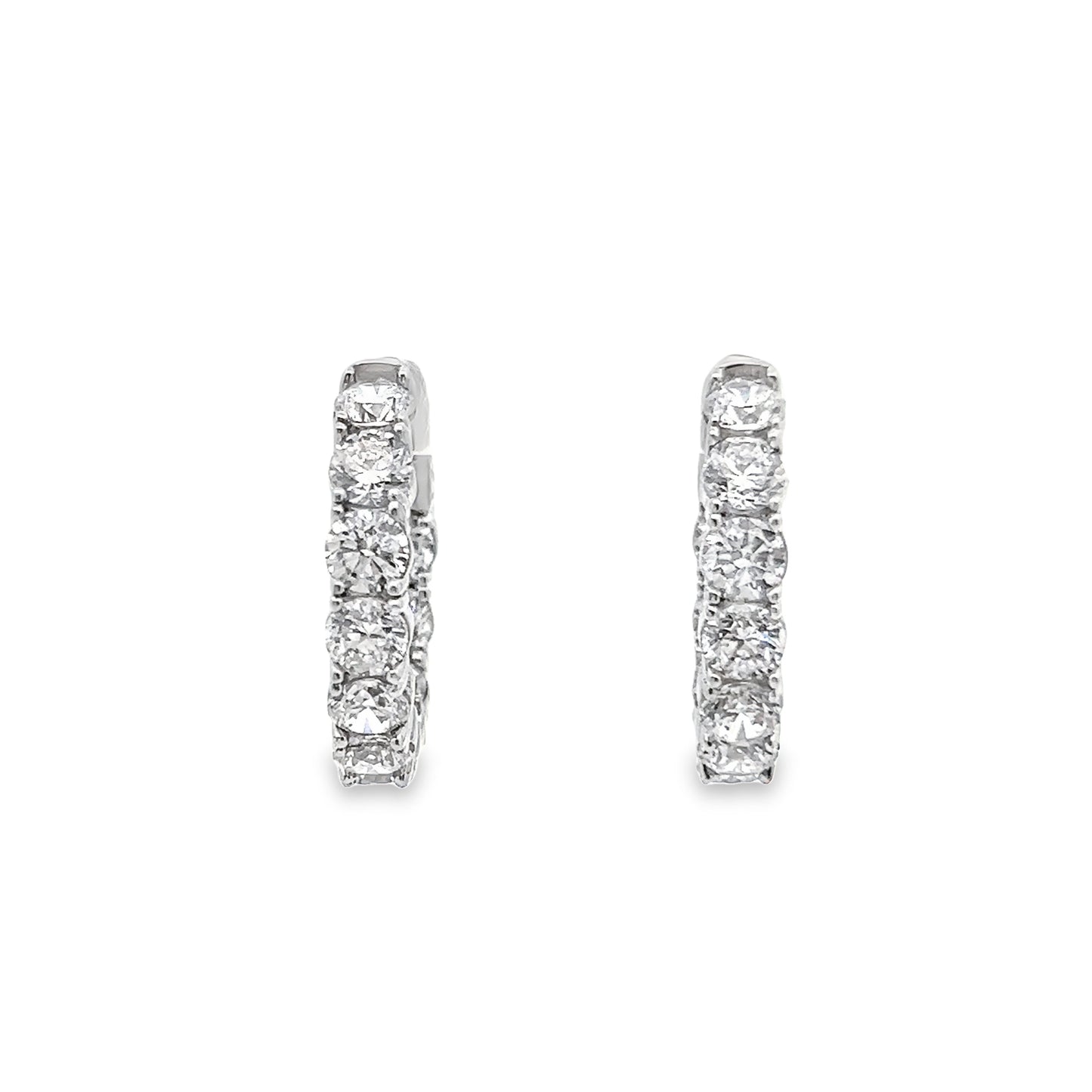 Inside-Out Diamond Hoop Earrings in 14K White Gold