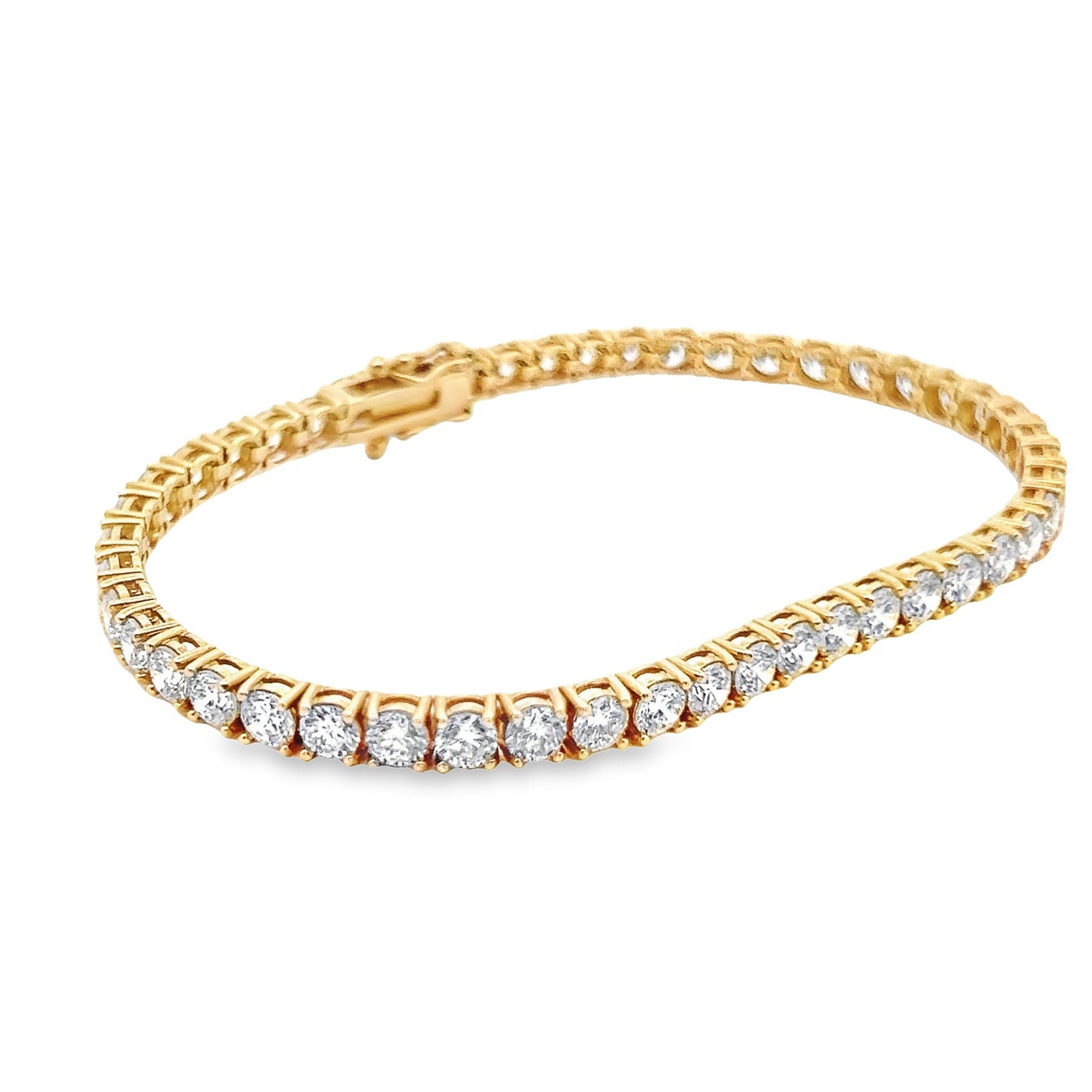 Classic Round-Cut Diamond Tennis Bracelet in 14K Gold