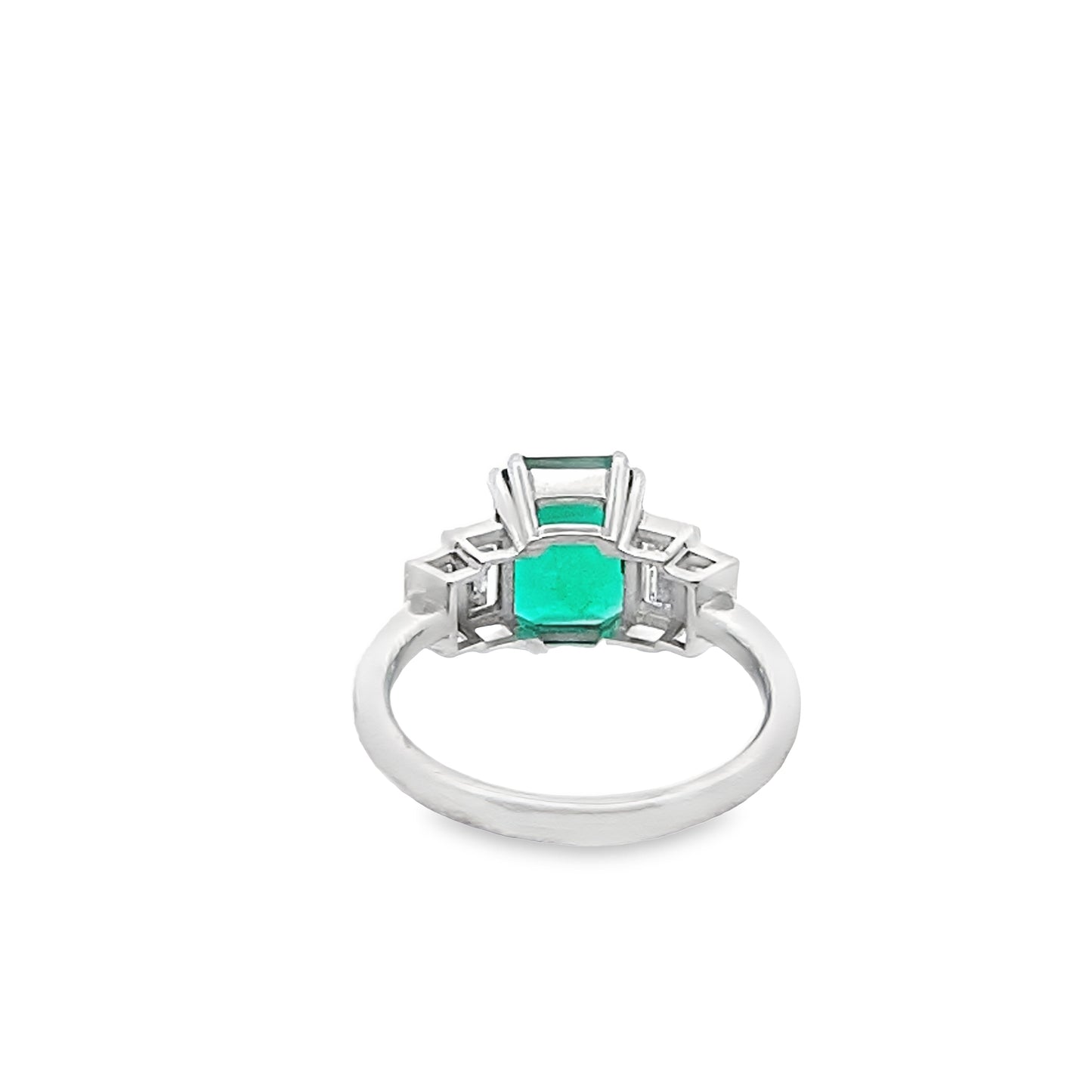 Emerald and Diamond Ring in Platinum