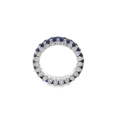Ultimate Sapphire and Diamond Eternity Ring in 14K White gold