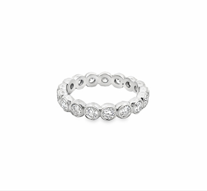 Diamond Bezel Eternity Ring in 14K White Gold