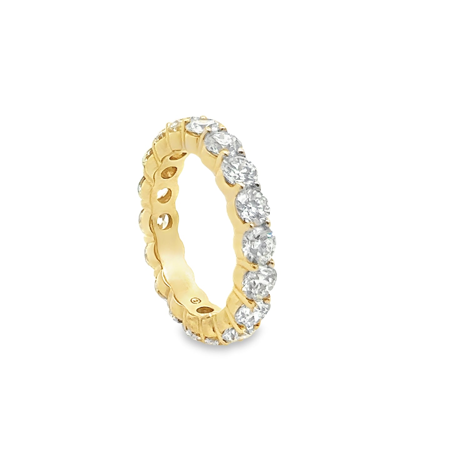 Round Brilliant-Cut Diamond Eternity Band in 14K Gold and Platinum