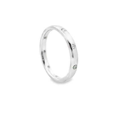 Inlay Diamond Ring in 14K Yellow or White Gold