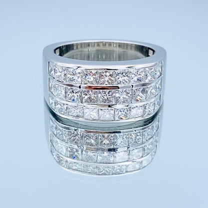 Princess-Cut Diamond Men’s Ring in Platinum - L and L Jewelry