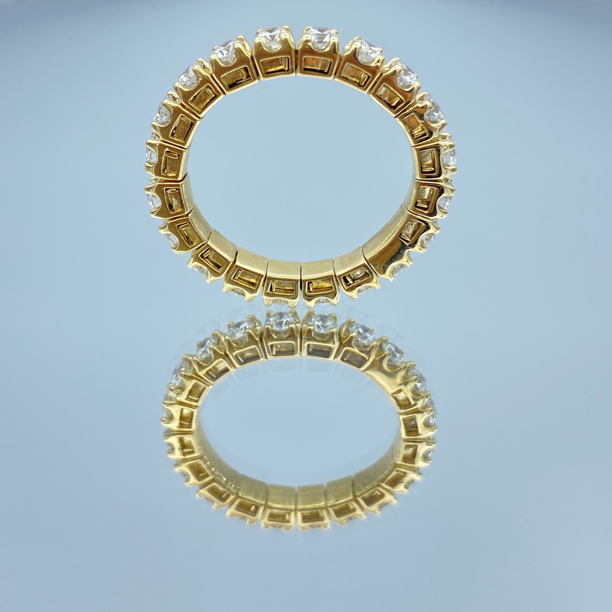 Diamond Flexible Eternity Ring in 14 K Yellow Gold - L and L Jewelry