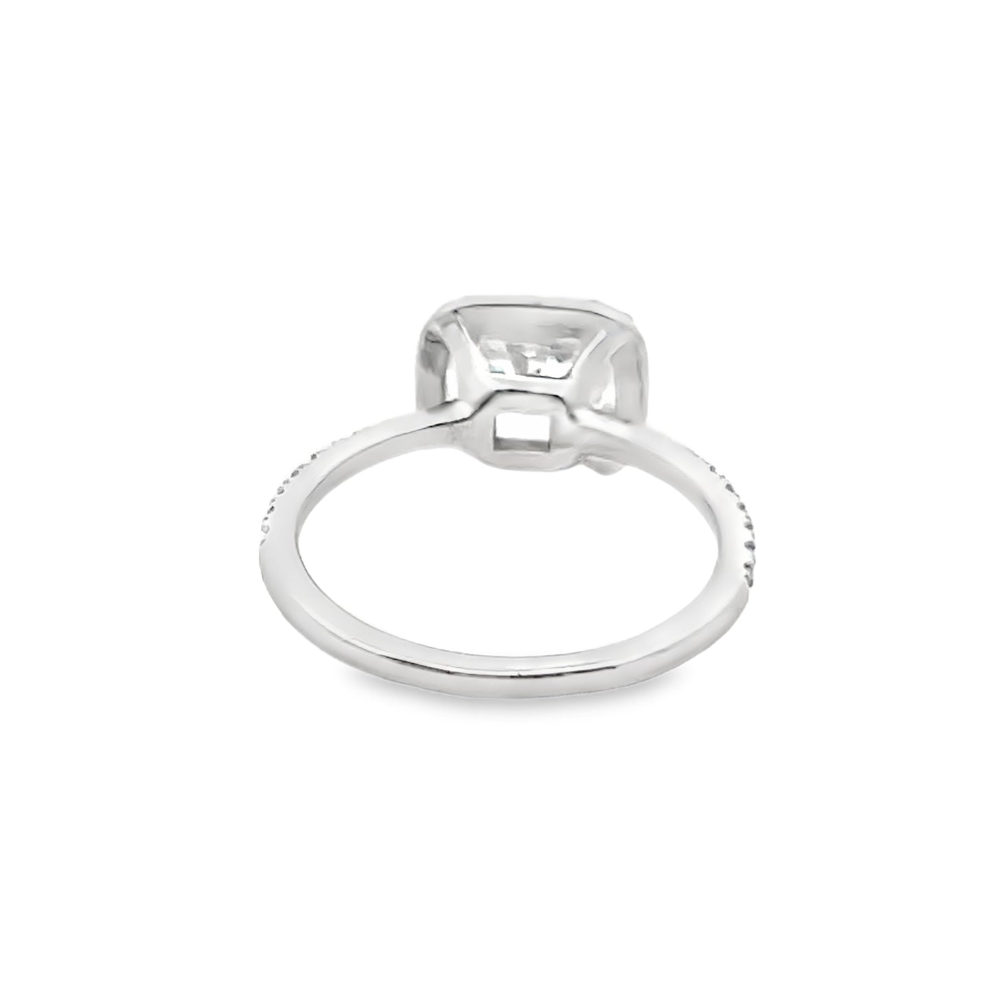 Halo Cushion-Cut Diamond Engagement Ring in Platinum