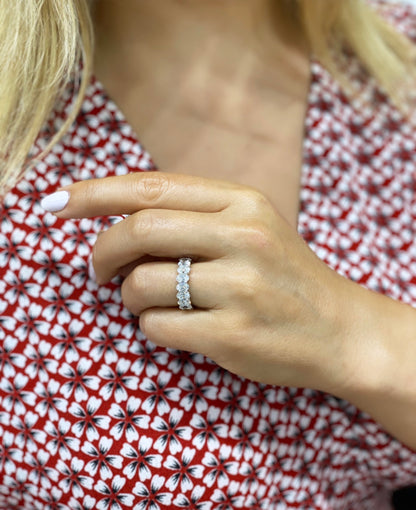 Loverly Grey’s Oval-Cut Diamond Band in 14K Gold or Platinum