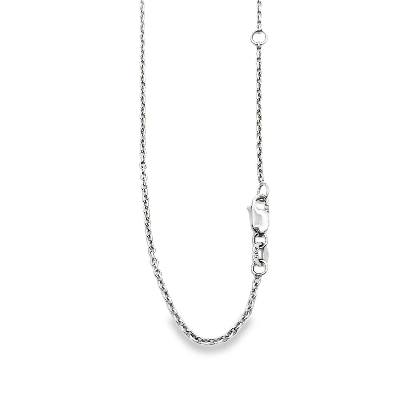 LKS Initial Diamond Necklace in 14K Yellow and White Gold