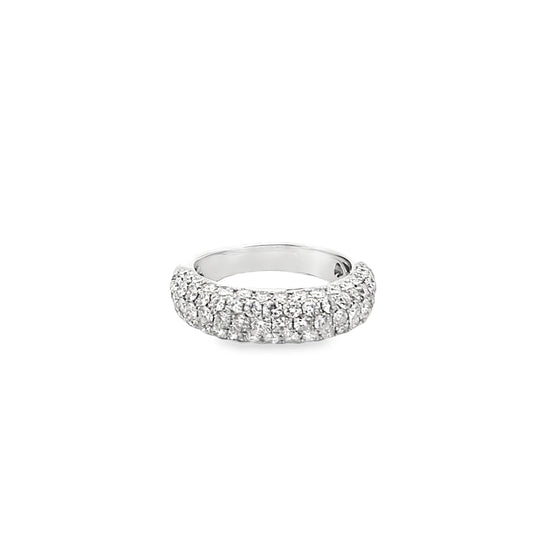 Prong Setting Brillant-Cut Diamond Ring in 14K White Gold