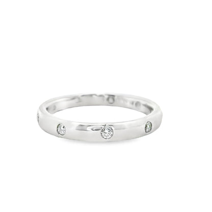 Inlay Diamond Ring in 14K Yellow or White Gold