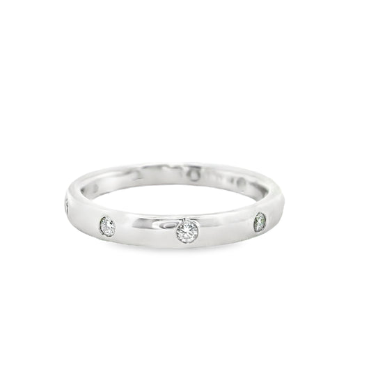 Inlay Diamond Ring in 14K Yellow or White Gold