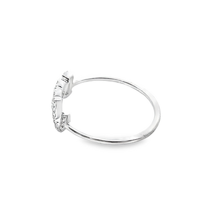 Diamond “I love you” Ring in 14K White Gold