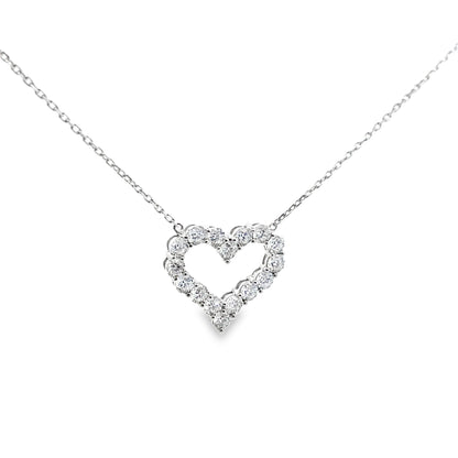 Diamond Heart Pendant Necklace in 14K Gold